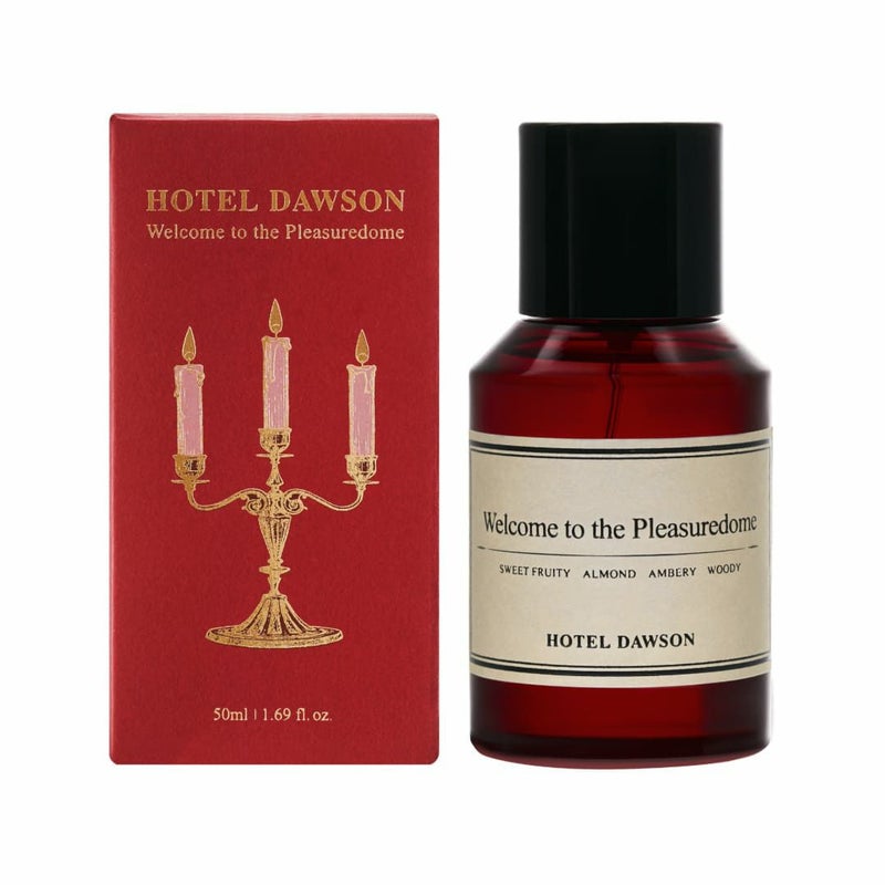 HOTELDAWSON、ホテルドーソン、ウェルカム・トゥ・ザ・プレジャードーム、ルームスプレー、ファブリックスプレー、ファブリックミスト、香水、韓国コスメ、おしゃれ、ウッド、バニラ
